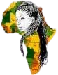 La Diva African Hair Braiding logo featuring an African continent outline and a woman's profile